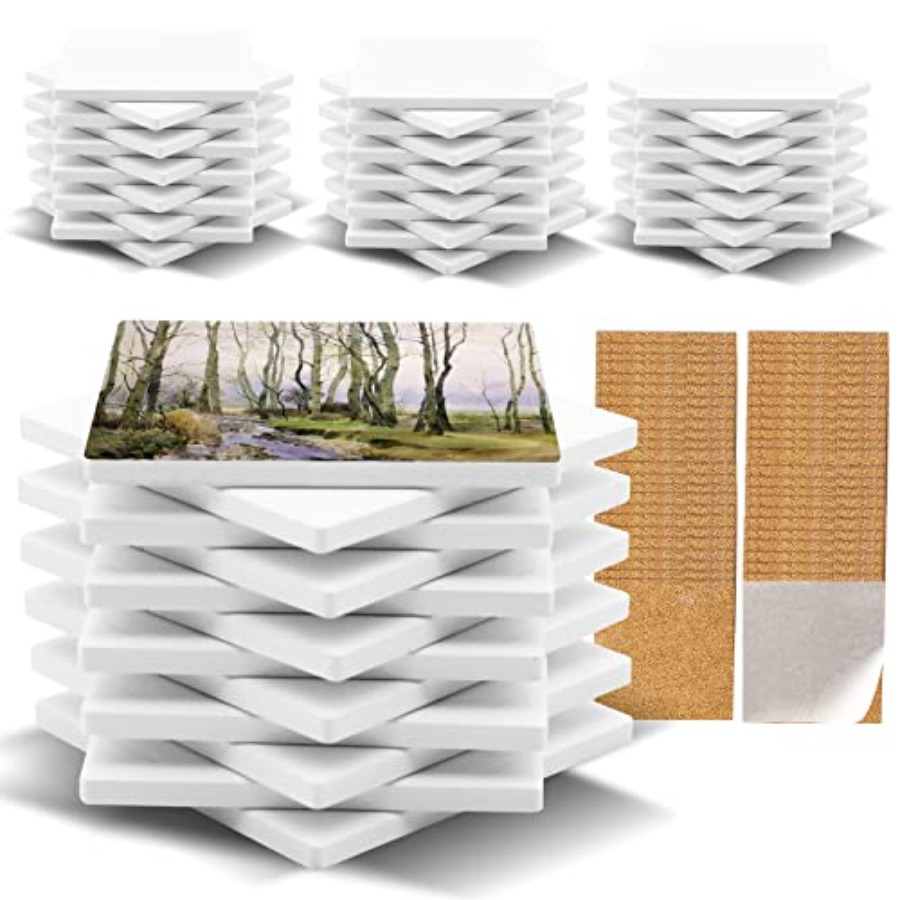 48 Pack Sublimation Blanks Coa - Coaster Sublimation Blank ulasan dan harga