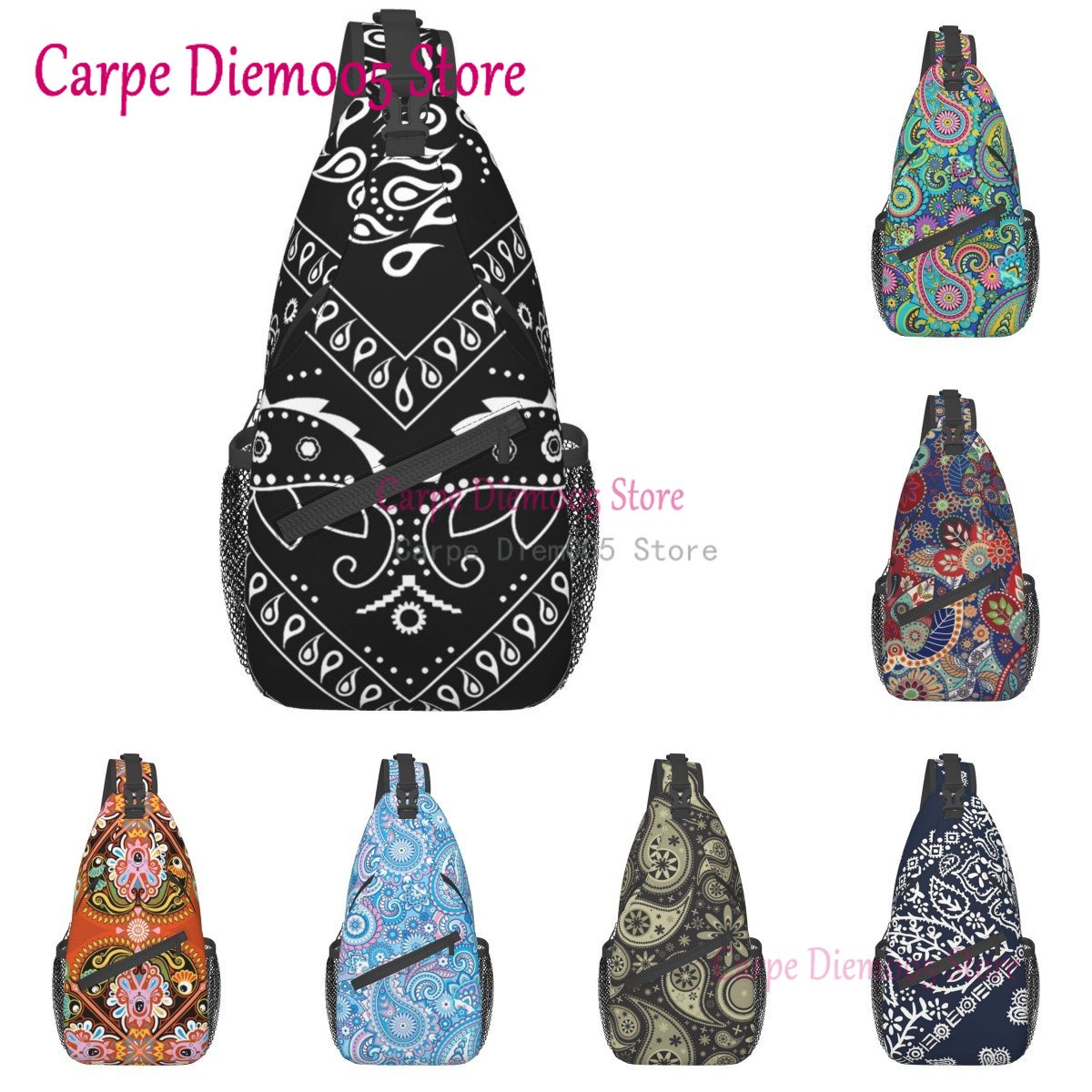Black And White Paisley Chican - Bandana Blank White ulasan dan harga