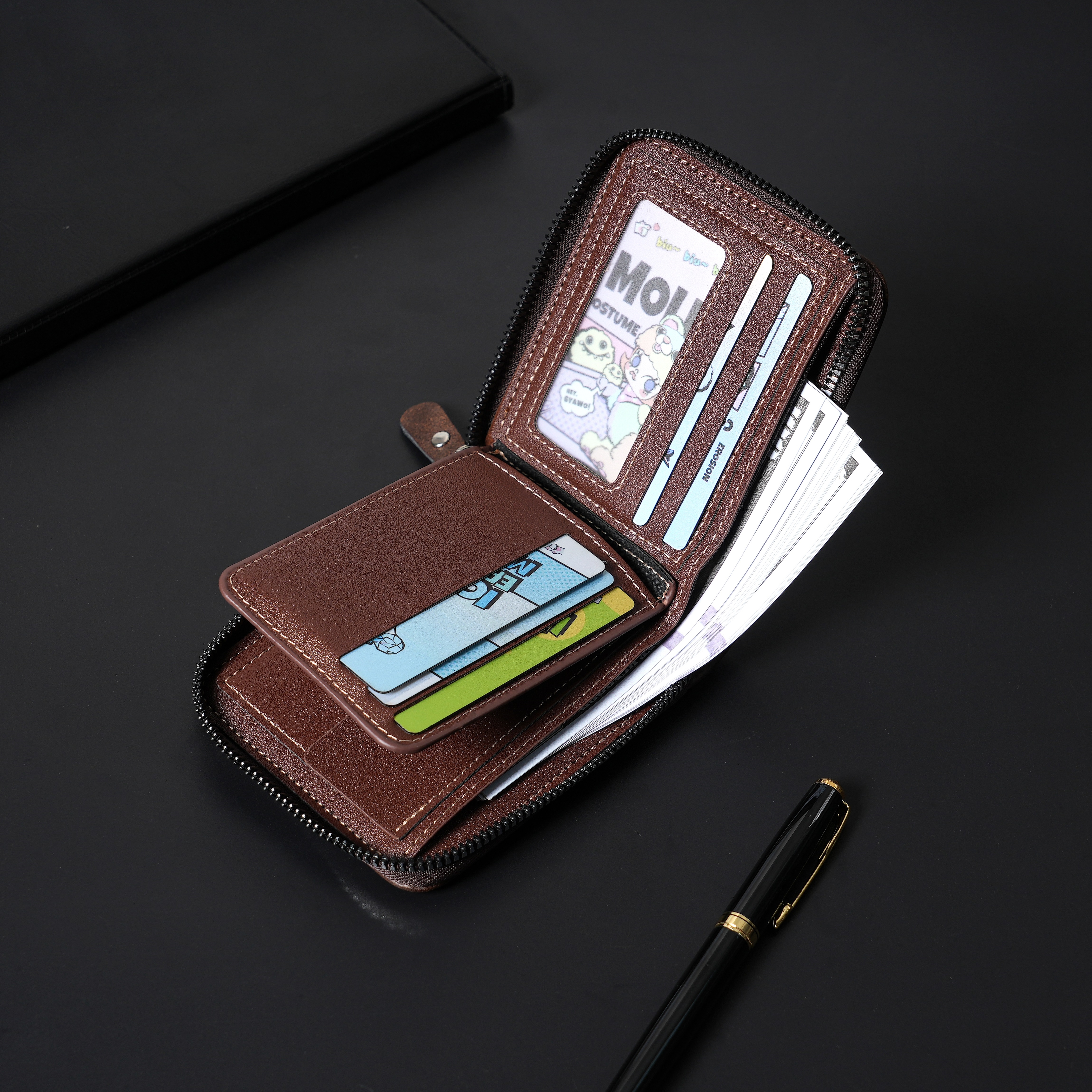 New Men's Zipper Card Holder C - Photo Acrylic Block ulasan dan harga