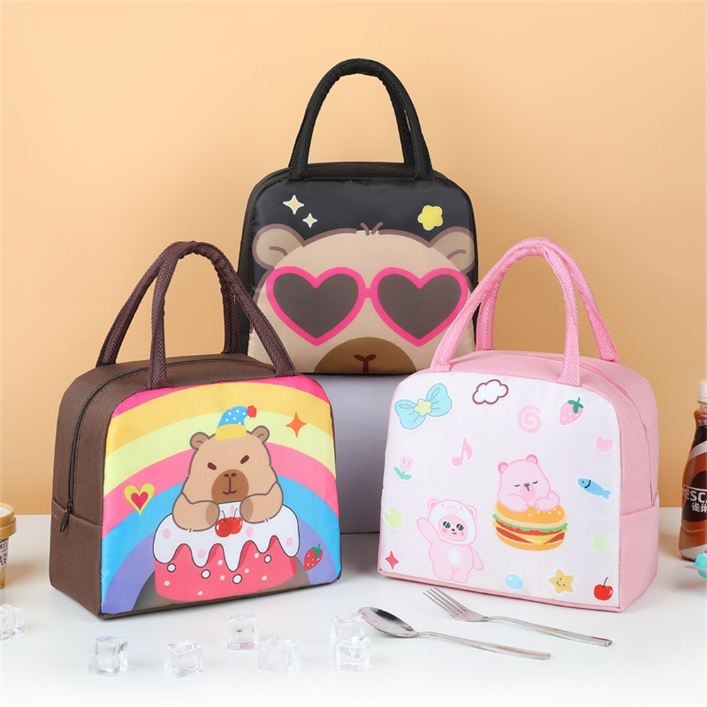 Cartoon Capybara Lunch Bag Ins - Tote Bag Sublimation ulasan dan harga