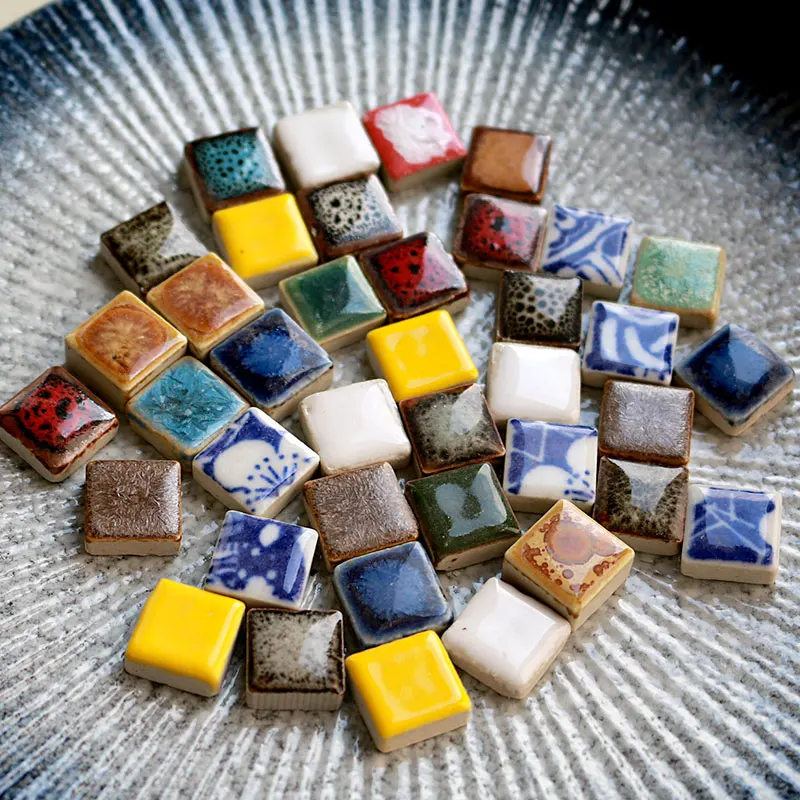 100g DIY Ceramic Mosaic Fragme - Ceramic Tile Blank ulasan dan harga
