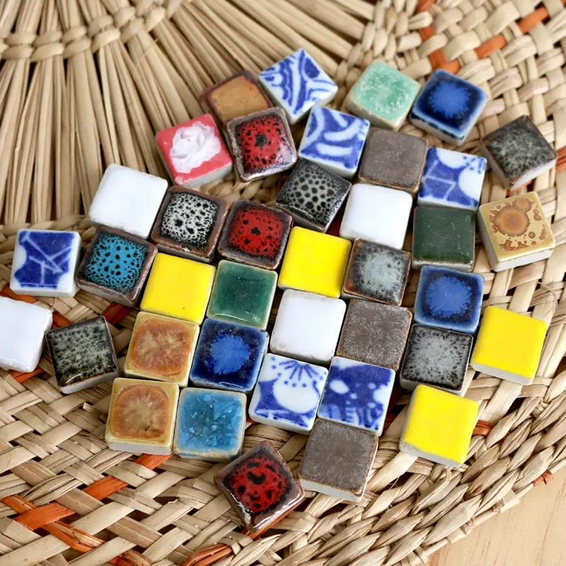 100g DIY Ceramic Mosaic Fragme - Ceramic Tile Blank ulasan dan harga