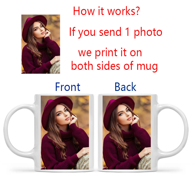 Personalized Your Photo Mug, C - Sublimation Mug White ulasan dan harga