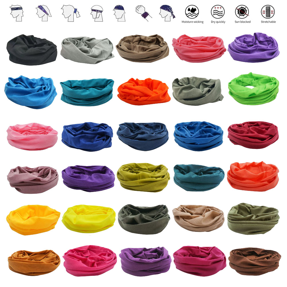 55 Solid Colors Outdoor Sports - Bandana Blank White ulasan dan harga