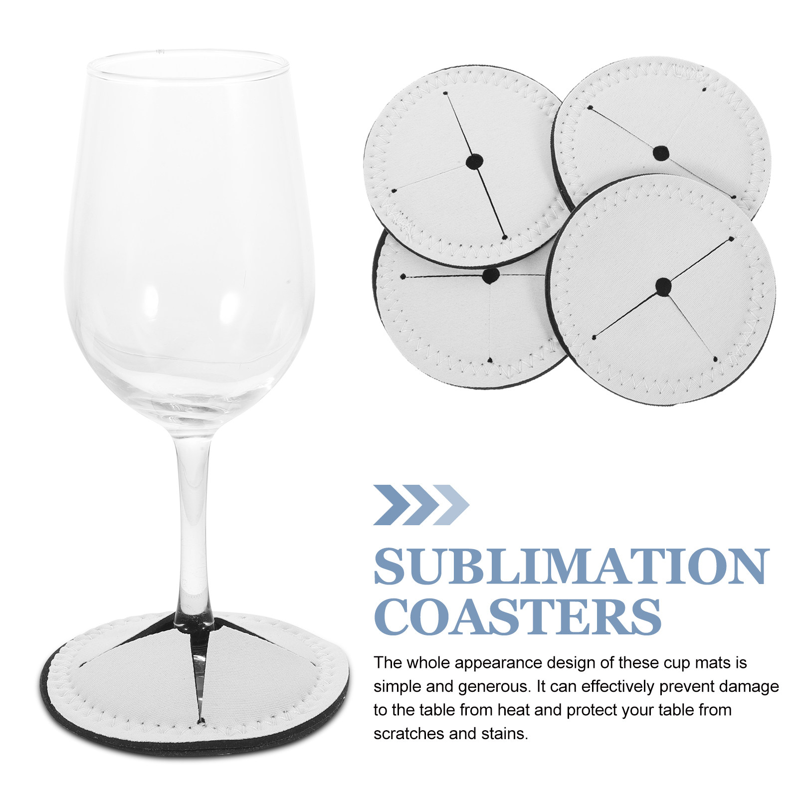 4Pcs Red Wine Cup Coasters Hea - Coaster Sublimation Blank ulasan dan harga