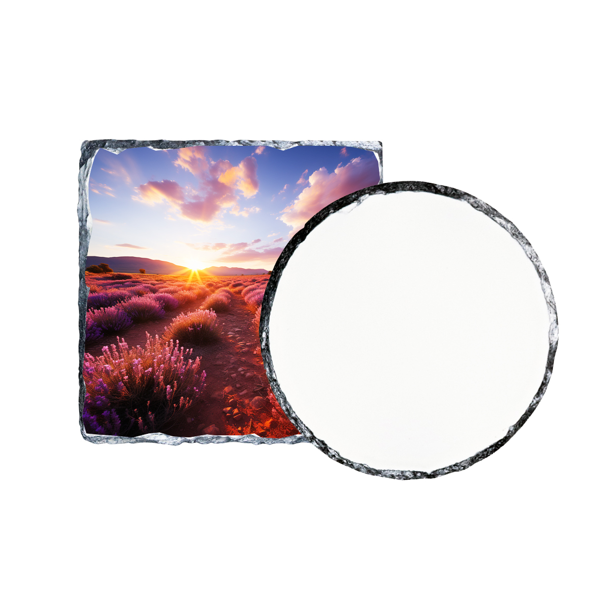 Round Sublimation Slate Coaste - Coaster Sublimation Blank ulasan dan harga