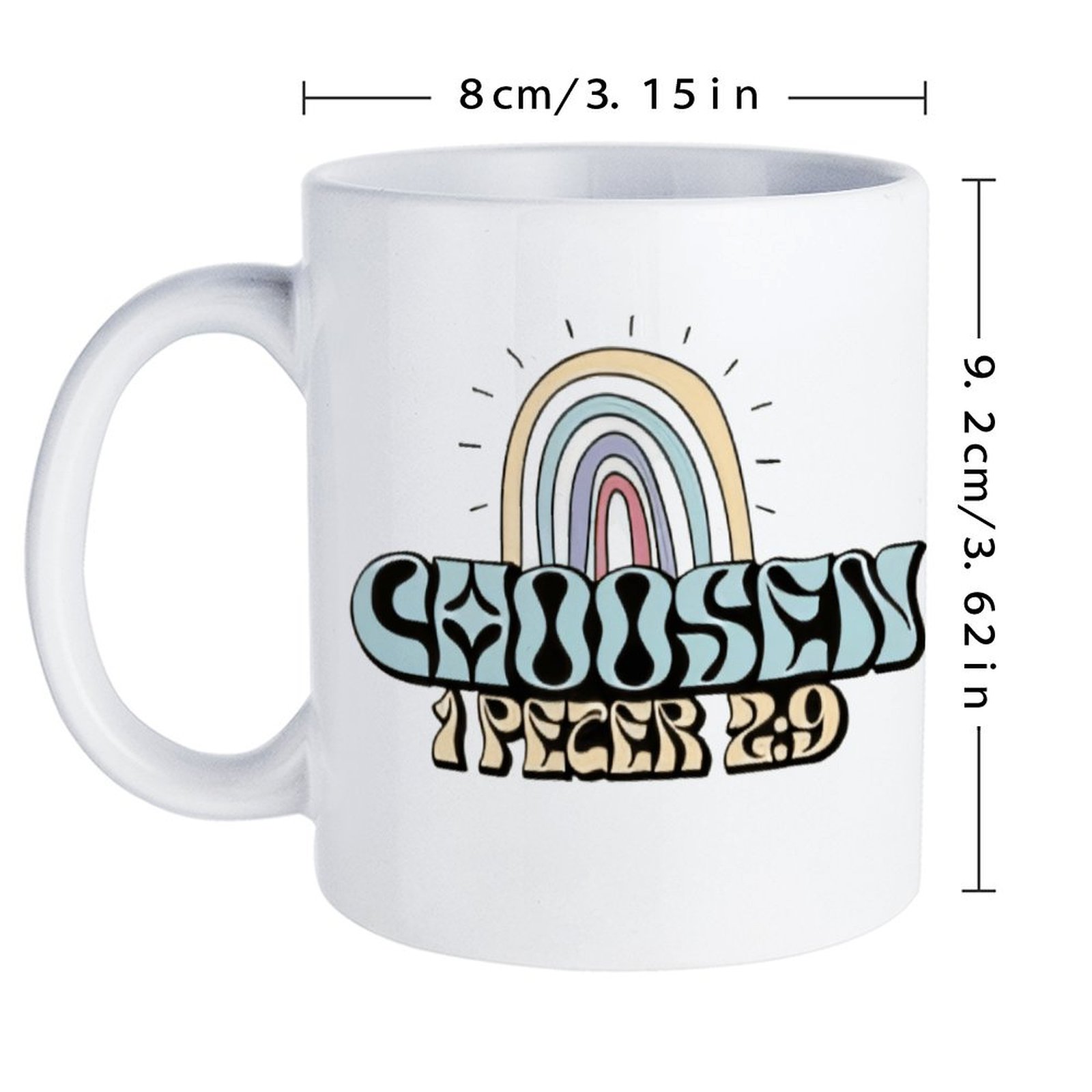 A Rainbow And A Rainbow With T - Sublimation Mug White ulasan dan harga