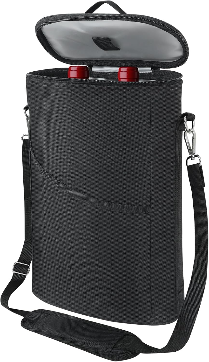 2 Bottle Wine Cooler Bag, Leak - Tote Bag Sublimation ulasan dan harga
