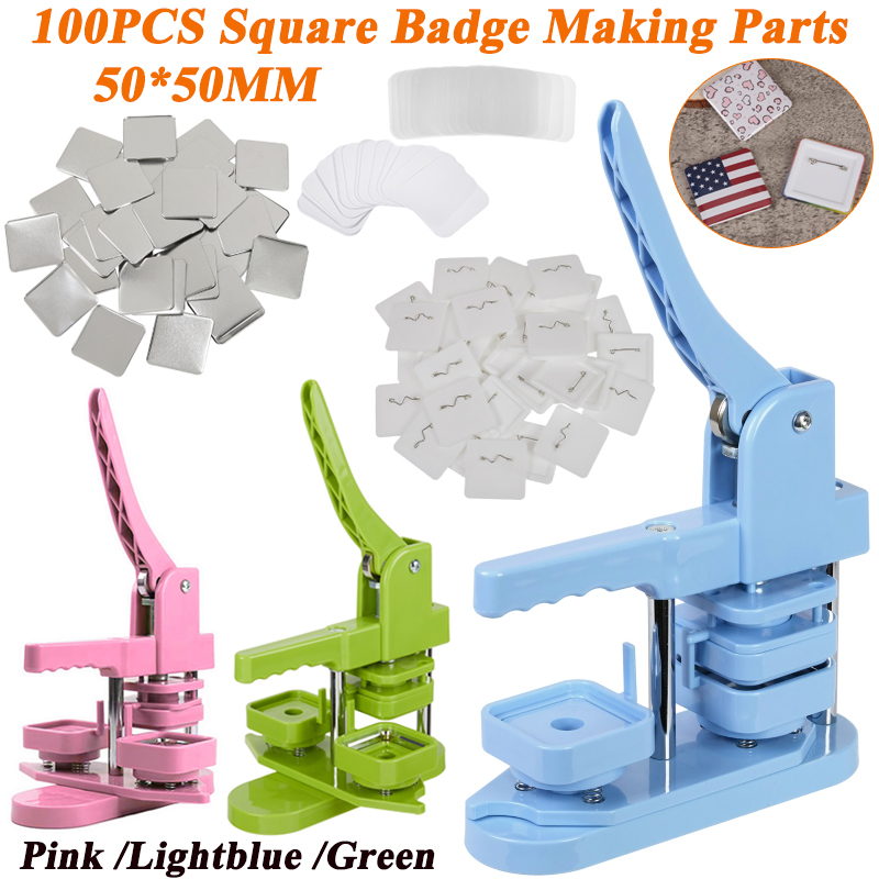 DIY 50mm Square Badge Machine  - Button Badge Blank ulasan dan harga