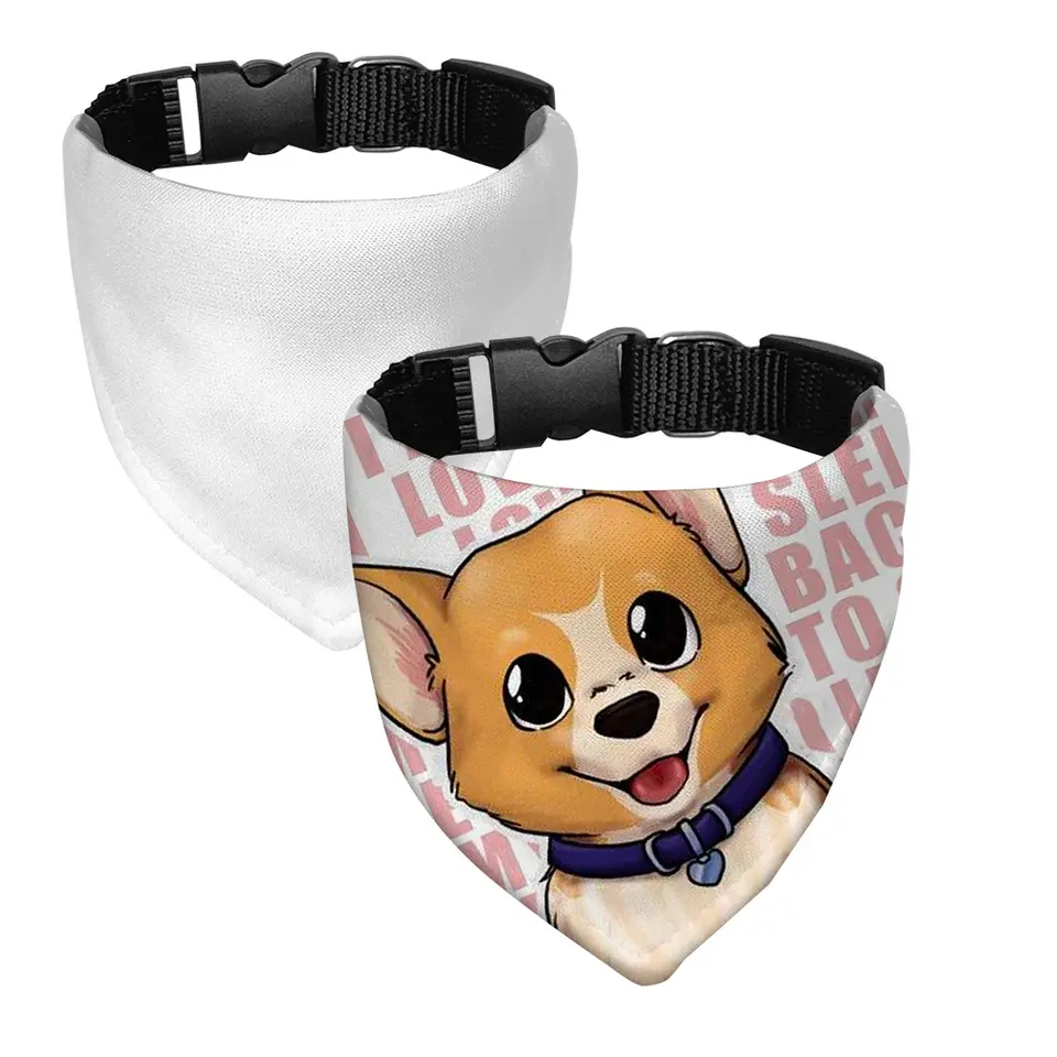 Sublimation White Blank Dog Pe - Bandana Blank White ulasan dan harga