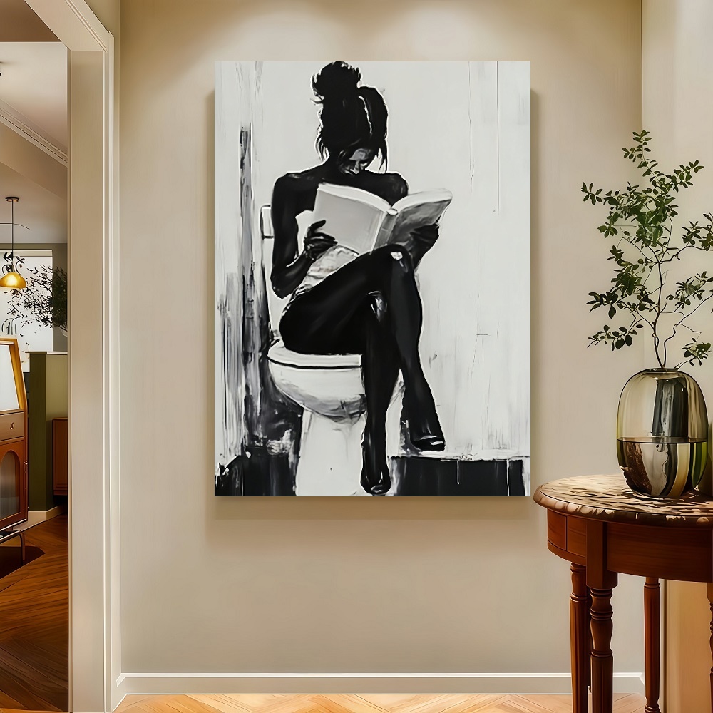 Framed 1pc Modern Abstract Wom - Canvas Wrap Ready ulasan dan harga