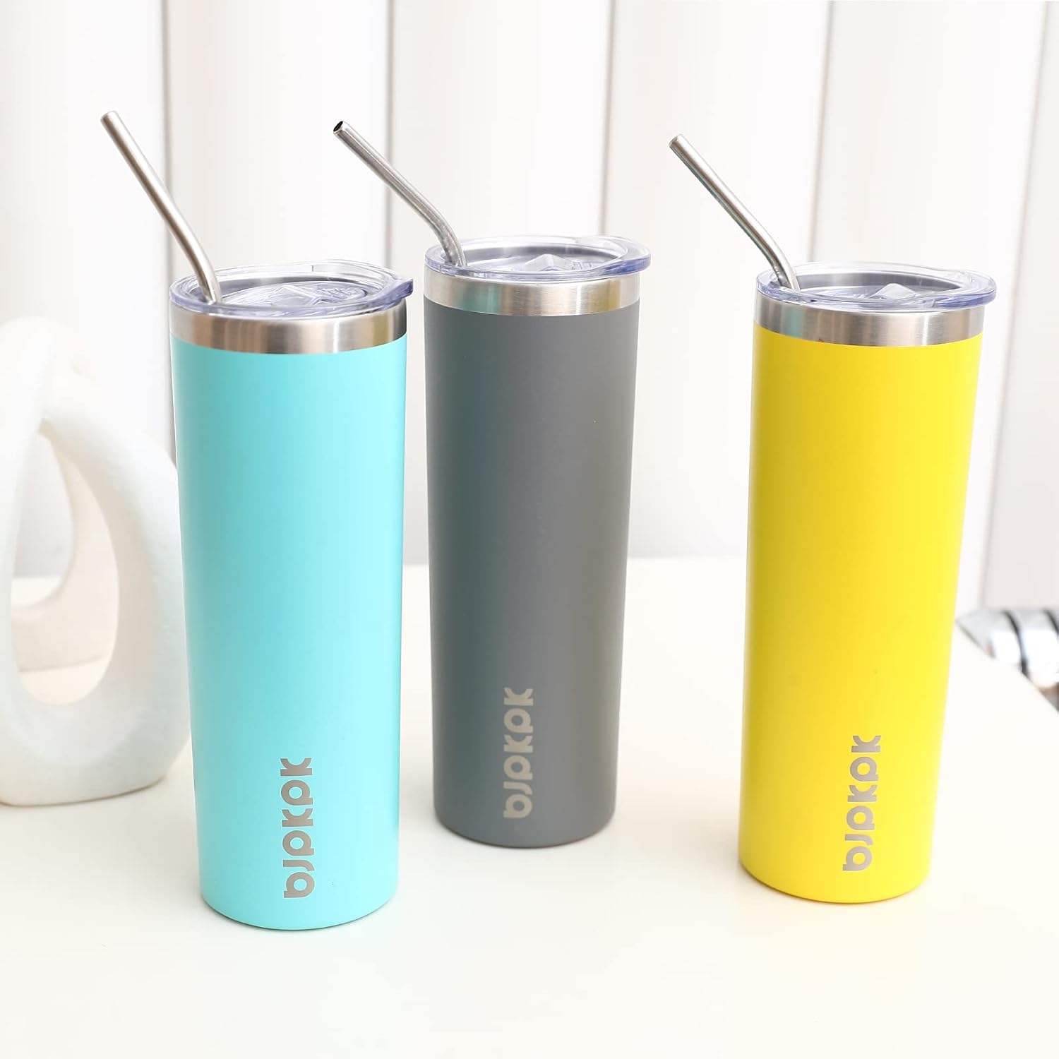 20 oz Skinny Tumbler with Lid, - Tumbler 20Oz White ulasan dan harga