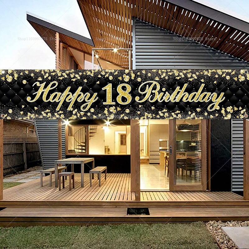 Happy 18th Birthday Banner Dec - Yard Sign Blank ulasan dan harga