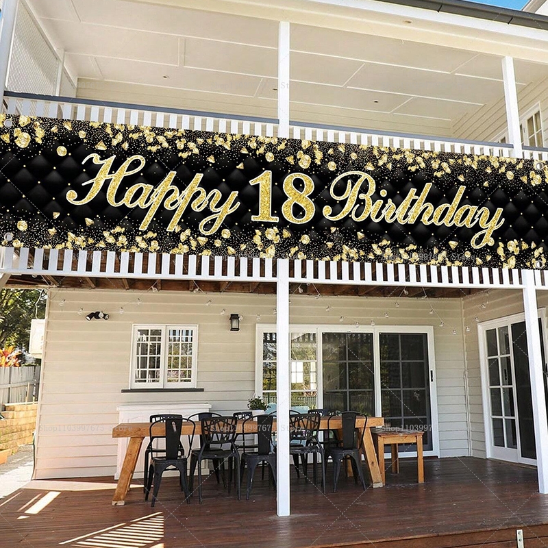 Happy 18th Birthday Banner Dec - Yard Sign Blank ulasan dan harga