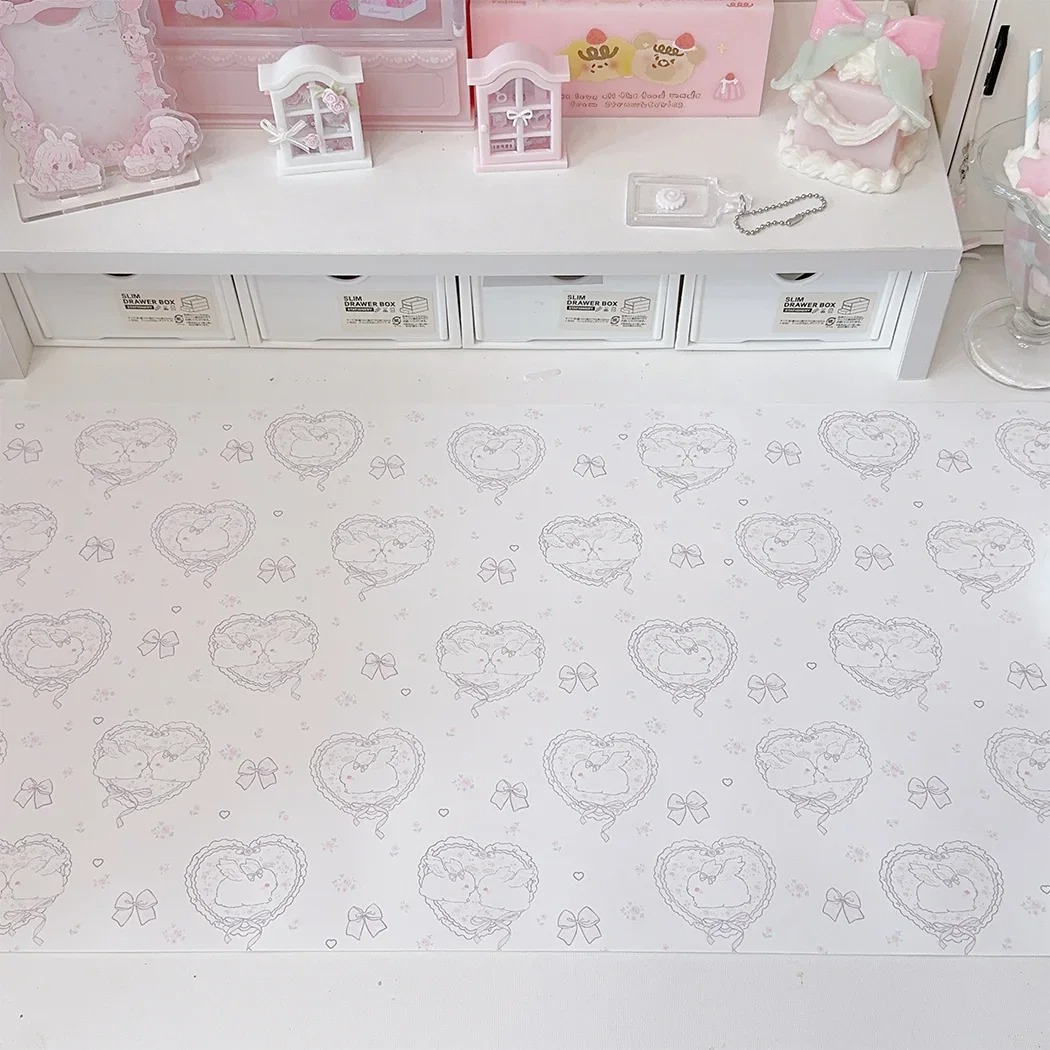 Kawaii Pink Rabbit Leather Des - Mouse Pad Blank Sublimation ulasan dan harga