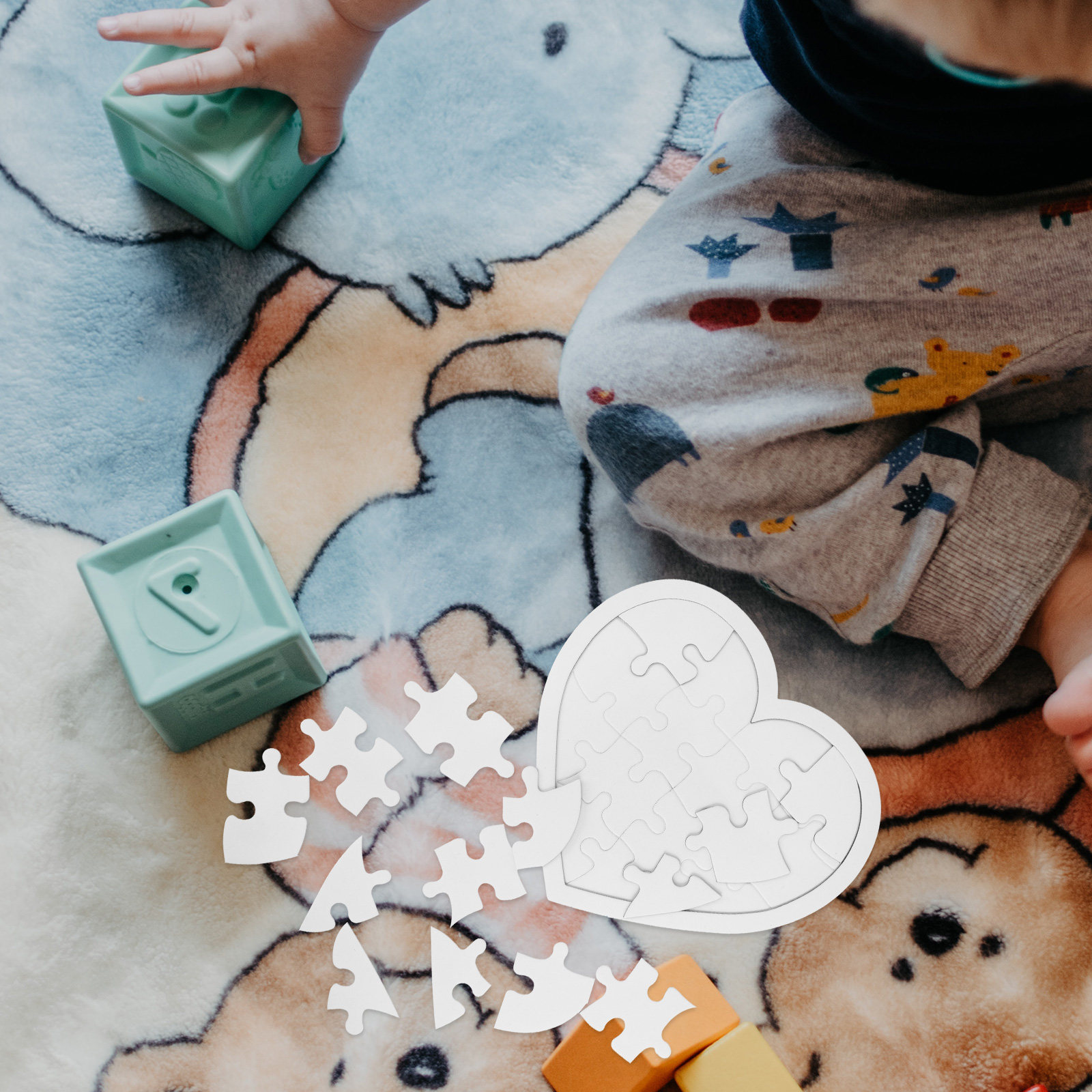 10Pcs Blank Kid DIY Puzzles Wh - Puzzle Blank White ulasan dan harga