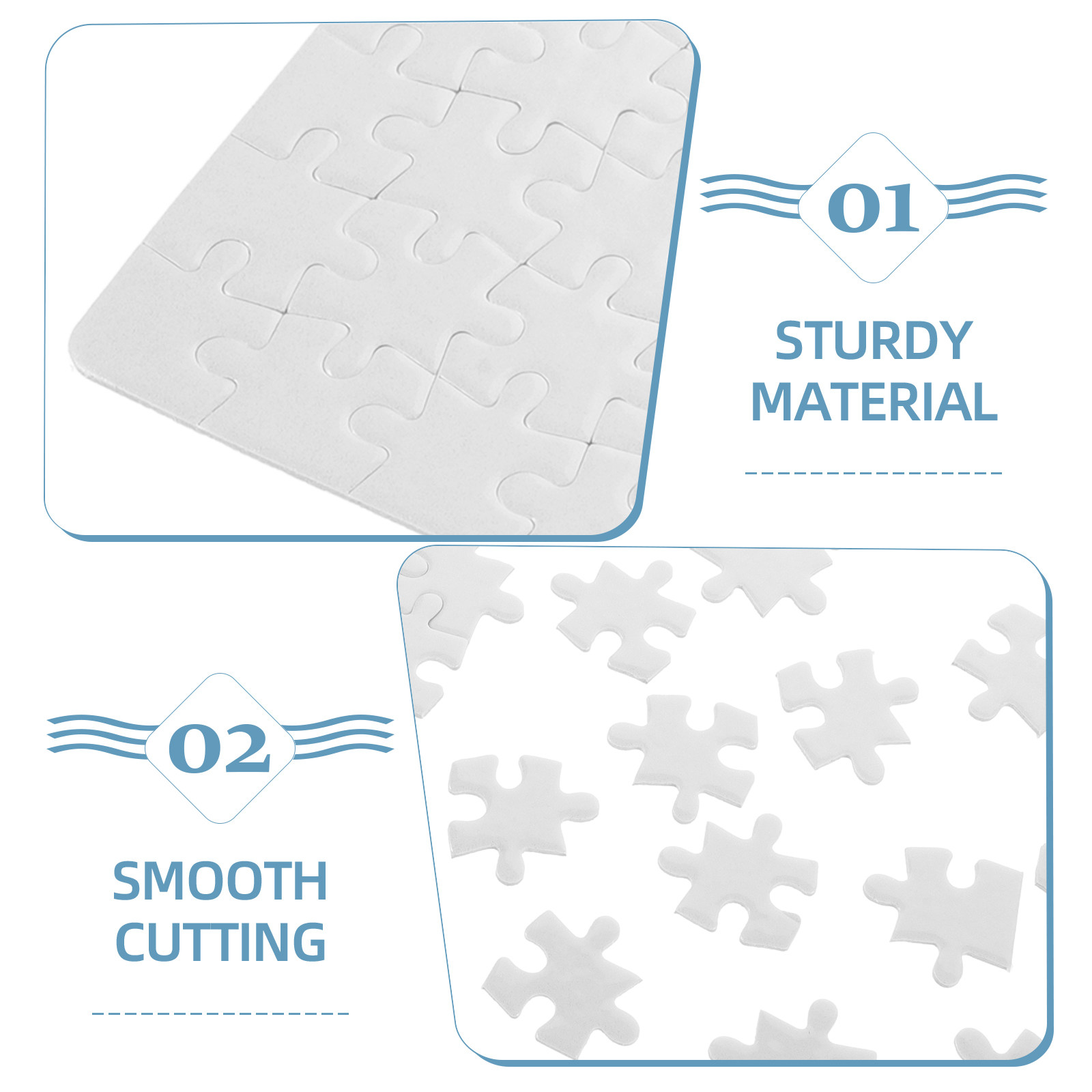 4 Sheets Blank Jigsaw Puzzle B - Puzzle Blank White ulasan dan harga