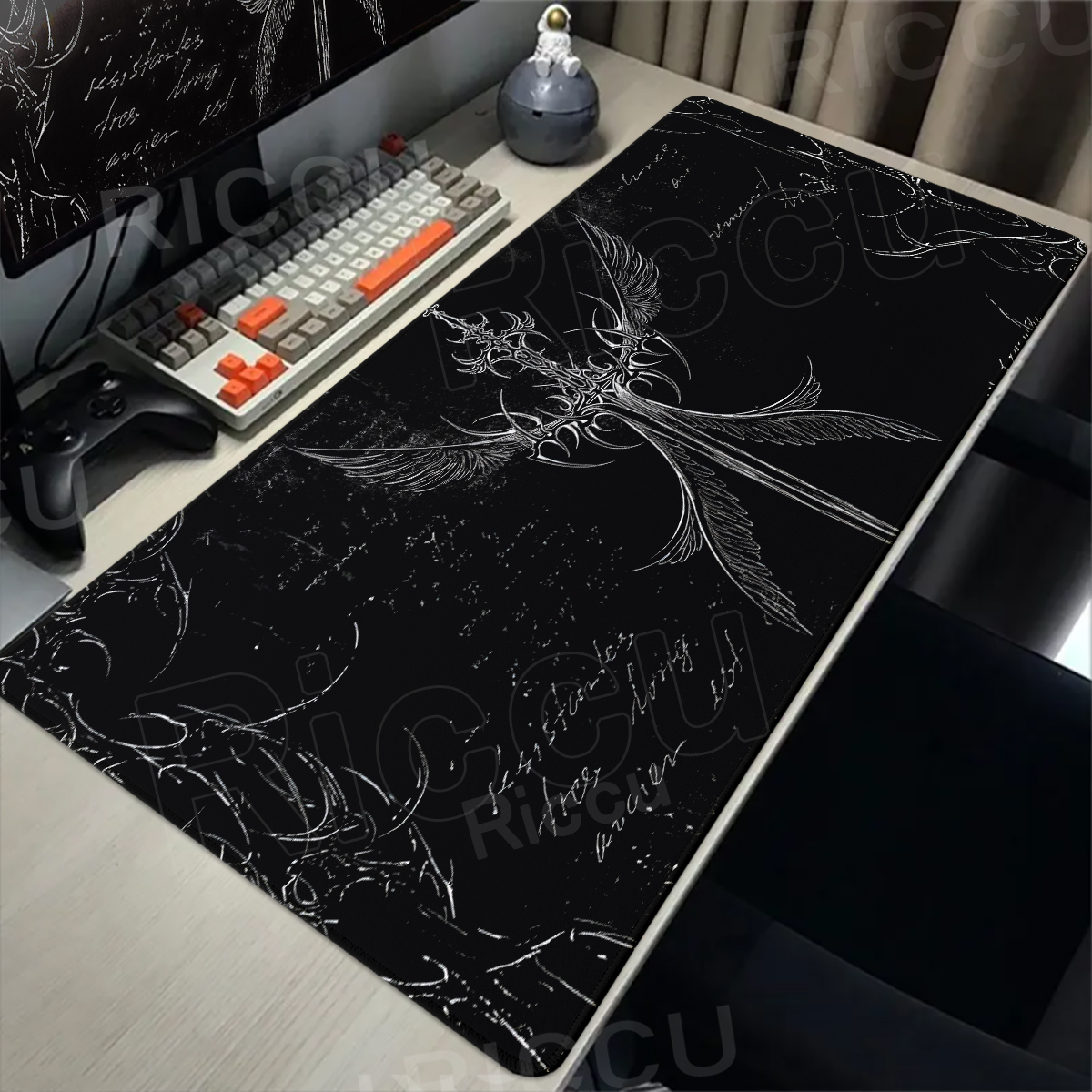 Cool Sword Art Desk Mat Large  - Mouse Pad Blank Sublimation ulasan dan harga