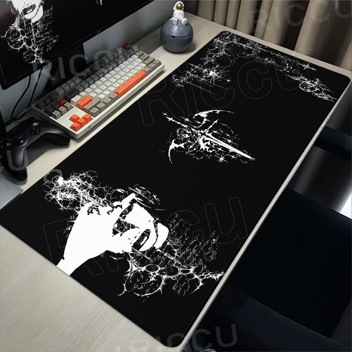 Cool Sword Art Desk Mat Large  - Mouse Pad Blank Sublimation ulasan dan harga
