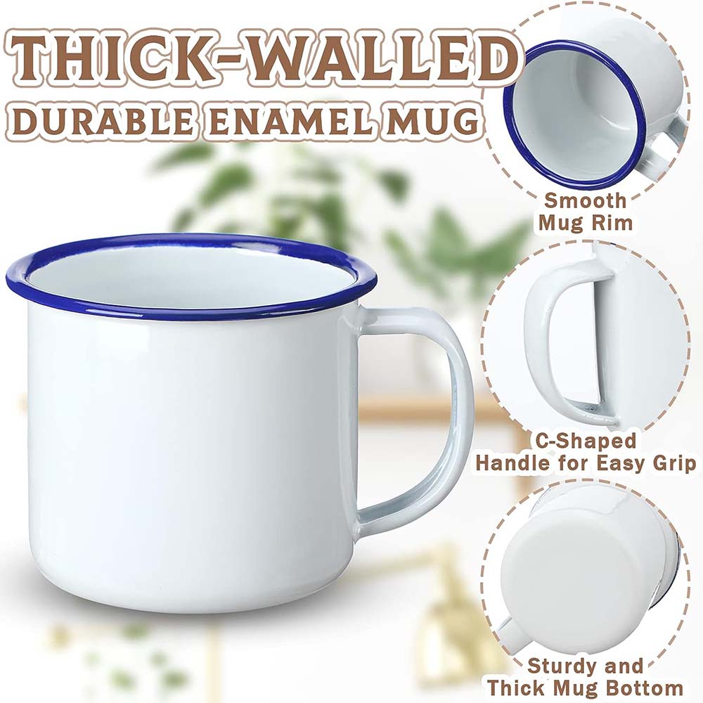 Mini Enamel Camping Coffee Mug - Sublimation Mug White ulasan dan harga